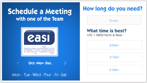 Schedule a meeting